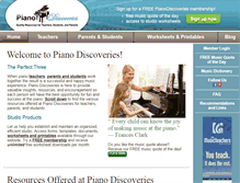 Tablet Screenshot of pianodiscoveries.com